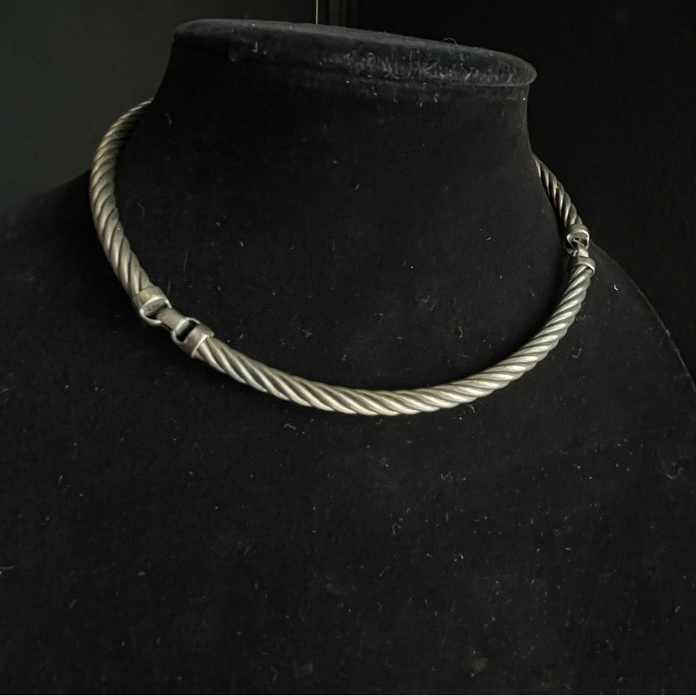 Vintage Sterling Silver Italy Renaissance Cable necklace